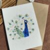 IMG_20260226_154623~2 Carte Aquarelle Paon - Création Artisanale Française - A6 et A5