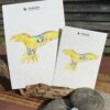 Carte Aquarelle Ara Arauna – Création Artisanale Française – A6 et A5