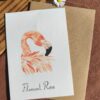 Carte Aquarelle Flamant Rose – Création Artisanale Française – A6 et A5