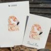 Carte Aquarelle Flamant Rose – Création Artisanale Française – A6 et A5